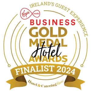 Virgin Media Business Gold Medal Hotel Awards 2024 Irelands Guest Experience Finalist Logo